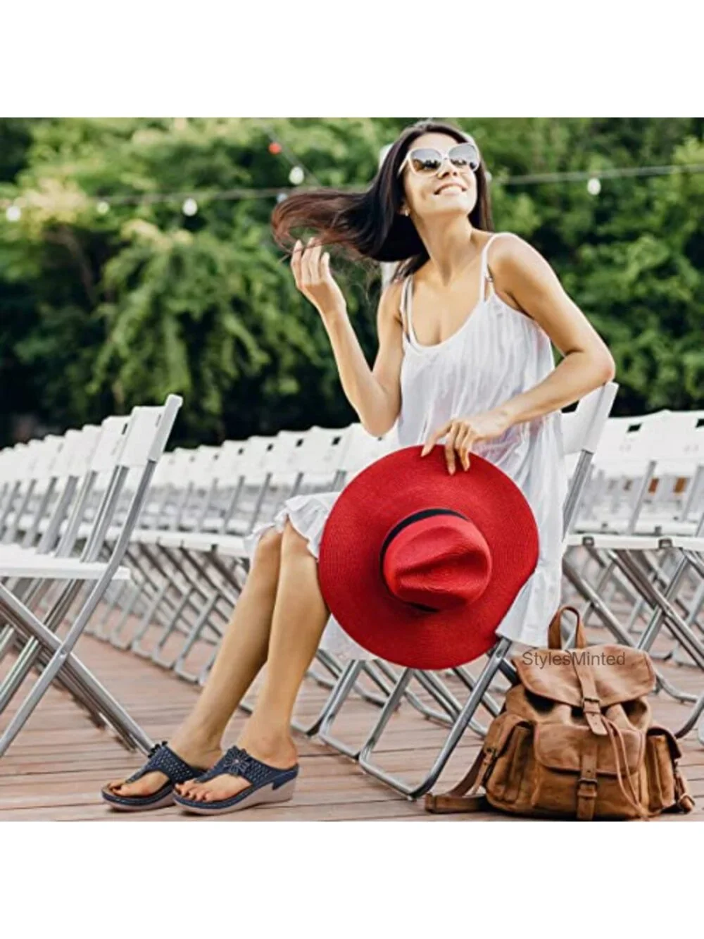 Wedge Sandals for Women with High Increased Platform Cushion Footbed Summer